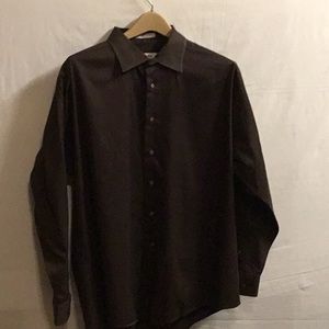Calvin Klein Brown Button-up Shirt
